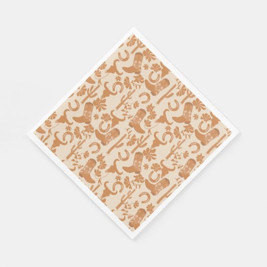 Rustikaler Western Earth Tone Country Cowboy Boots Serviette (Ecke)