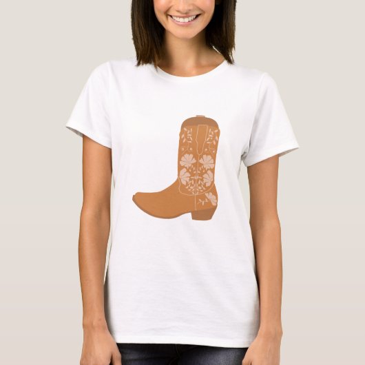 Rustikaler Western Earth Tone Country Cowboy Boots T-Shirt (Vorderseite)