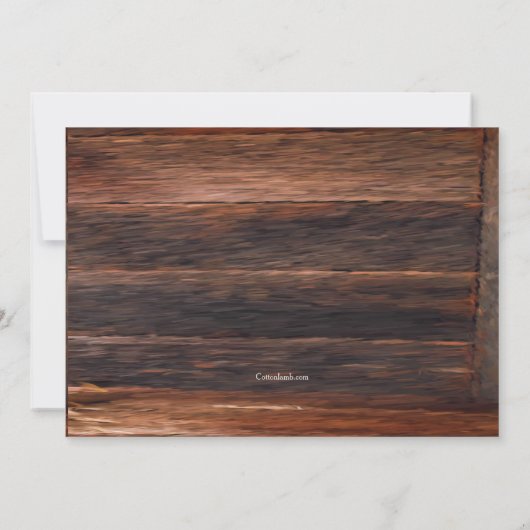 Rustikaler Western Einladung (Rückseite)