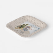 Rustikaler Western Elephant Cowboy Boy Babydusche Pappteller (Gewinkelt)