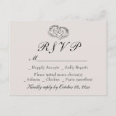 Rustikaler Western Elfenbein Hochzeit RSVP Einladungspostkarte (Vorderseite)
