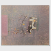 Rustikaler Western Farm Rosa Decoupage Geschenkpapier (Flach)