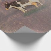 Rustikaler Western Farm Rosa Decoupage Geschenkpapier (Ecke)