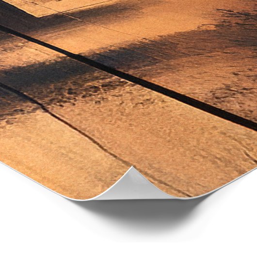 Rustikaler Western Gothic Raven in der Wüste Fried Poster (Ecke)