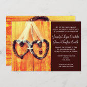 Rustikaler Western Herzlich willkommen bei Hochzei Einladung (Vorne/Hinten)