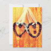 Rustikaler Western Herzlich willkommen bei Hochzei Einladung (Rückseite)