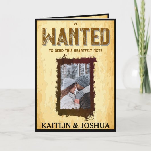 Rustikaler Western Hochzeit 🤠 Country Charm Dankeskarte (Vorderseite)