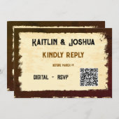 Rustikaler Western Hochzeit 🤠 Country Charm UAWG Einladung (Vorne/Hinten)