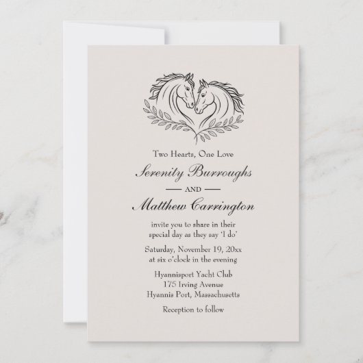 Rustikaler Western Hochzeit Einladung (Vorderseite)