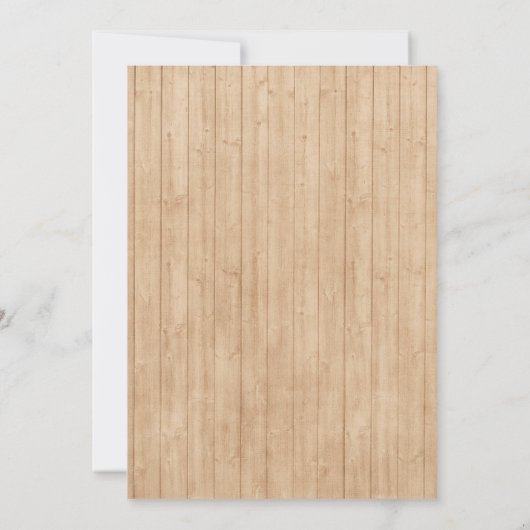 Rustikaler Western Hochzeit Einladung (Rückseite)