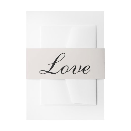 Rustikaler Western Hochzeit Elfenbeincreme-Liebe Einladungsbanderole (Vorderseite Beispiel)