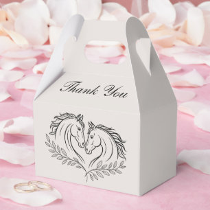 Rustikaler Western Hochzeit für Pferde Vielen Dank Geschenkschachtel
