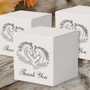 Rustikaler Western Hochzeit für Pferde Vielen Dank Geschenkschachtel