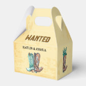 Rustikaler Western Hochzeit 🤠 Gewollt Foto Geschenkschachtel (Rückseite)