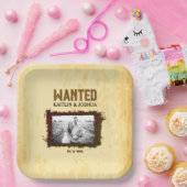 Rustikaler Western Hochzeit 🤠 GEWOLLT Foto Pappteller (Party)