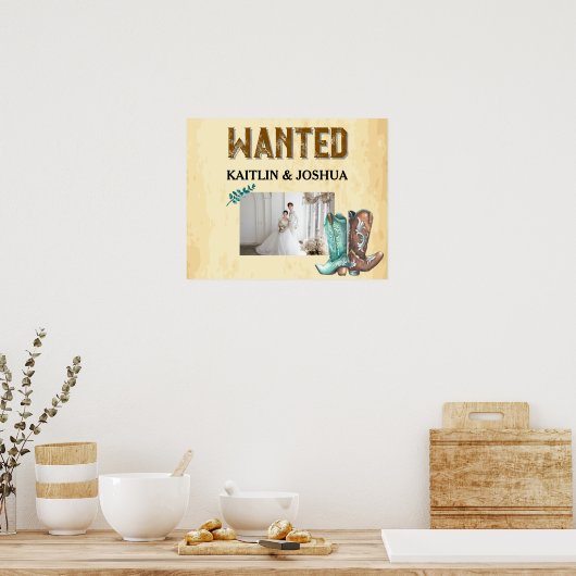 Rustikaler Western Hochzeit 🤠 GEWOLLT Foto Poster (Küche)