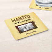 Rustikaler Western Hochzeit 🤠 GEWOLLT Foto Rechteckiger Pappuntersetzer (angewinkelt)