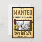 Rustikaler Western Hochzeit 🤠 GEWOLLT Foto Save The Date (Vorderseite)