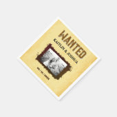 Rustikaler Western Hochzeit 🤠 GEWOLLT Foto Serviette (Ecke)