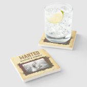 Rustikaler Western Hochzeit 🤠 GEWOLLT Foto Steinuntersetzer (Seitenansicht)