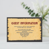 Rustikaler Western Hochzeit 🤠 Grunge Frame Einladung (Stehend Vorderseite)