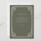 Rustikaler Western Hochzeit mit Details Einladung (Rückseite)