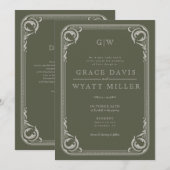 Rustikaler Western Hochzeit mit Details Einladung (Vorne/Hinten)