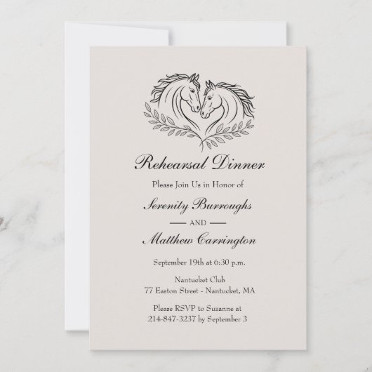 Rustikaler Western Hochzeit Probe Einladung (Vorderseite)