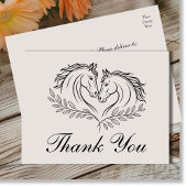 Rustikaler Western Hochzeit Vielen Dank Postkarte