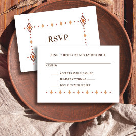 Rustikaler Western-Hochzeitkarte RSVP Karte
