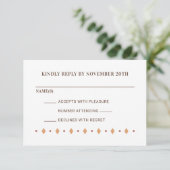 Rustikaler Western-Hochzeitkarte RSVP Karte (Stehend Vorderseite)