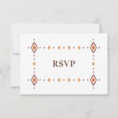 Rustikaler Western-Hochzeitkarte RSVP Karte (Rückseite)