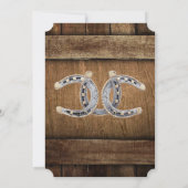 Rustikaler Western Hochzeitseinladungen Einladung (Rückseite)