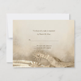 Rustikaler Western Hochzeitskarte RSVP Karte