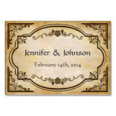 Rustikaler Western Hochzeitskarte Tischnummer (Rückseite)