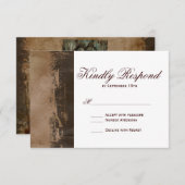 Rustikaler Western Hochzeitskarten RSVP Karte (Vorne/Hinten)