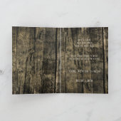 Rustikaler Western Hochzeitskuhschädel Save the Da Ankündigung (Innenseite)