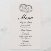 Rustikaler Western Hochzeitsmenü des Bauernhofs (Vorderseite)