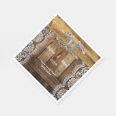 Rustikaler Western Hochzeitspapier Napkin Serviette (Ecke)