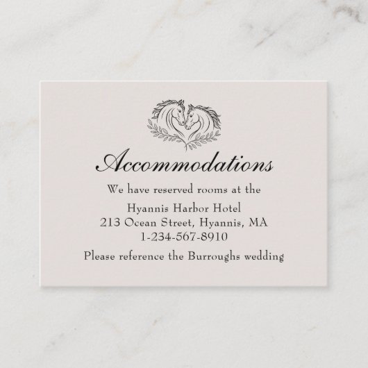 Rustikaler Western Hochzeitsunterkunft Begleitkarte (Vorderseite)