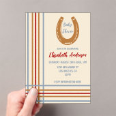 Rustikaler Western Horseshoe Kinderdusche Acryleinladungen (Insitu (Handheld))