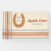 Rustikaler Western Horseshoe Kinderdusche Banner (Horizontal)