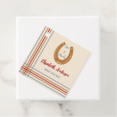 Rustikaler Western Horseshoe Kinderdusche Geschenkanhänger (Beispiel)