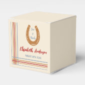 Rustikaler Western Horseshoe Kinderdusche Geschenkschachtel (Vorderseite)