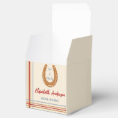 Rustikaler Western Horseshoe Kinderdusche Geschenkschachtel (Geöffnet)