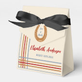 Rustikaler Western Horseshoe Kinderdusche Geschenkschachtel (Vorderseite)