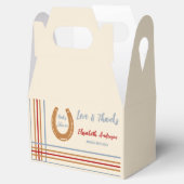 Rustikaler Western Horseshoe Kinderdusche Geschenkschachtel (Geöffnet)