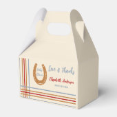 Rustikaler Western Horseshoe Kinderdusche Geschenkschachtel (Vorderseite)