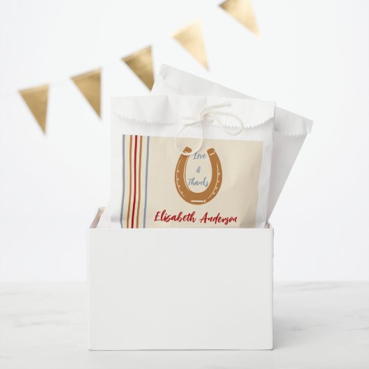 Rustikaler Western Horseshoe Kinderdusche Geschenktütchen (Party)