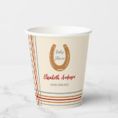 Rustikaler Western Horseshoe Kinderdusche Pappbecher (Vorderseite)